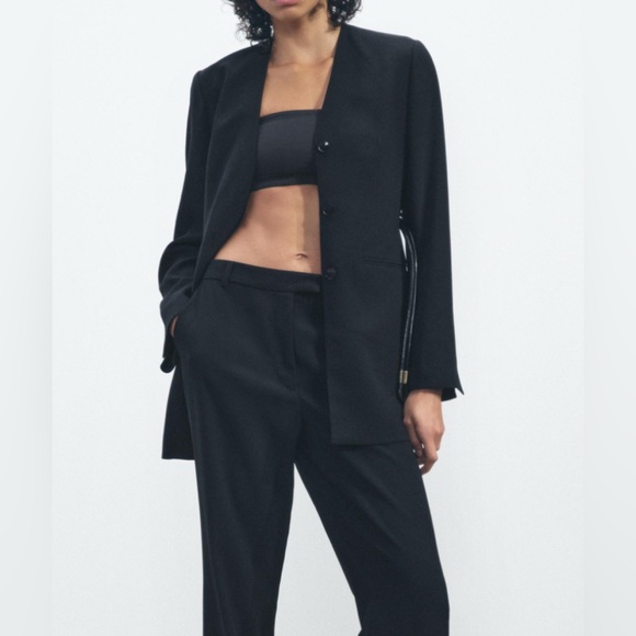 NWT- ZARA Belted Blazer -XL - Picture 2 of 5